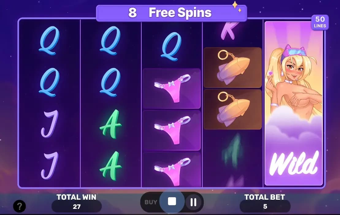 1Win o'yinida Spins Queen o'yinida Wild belgilari