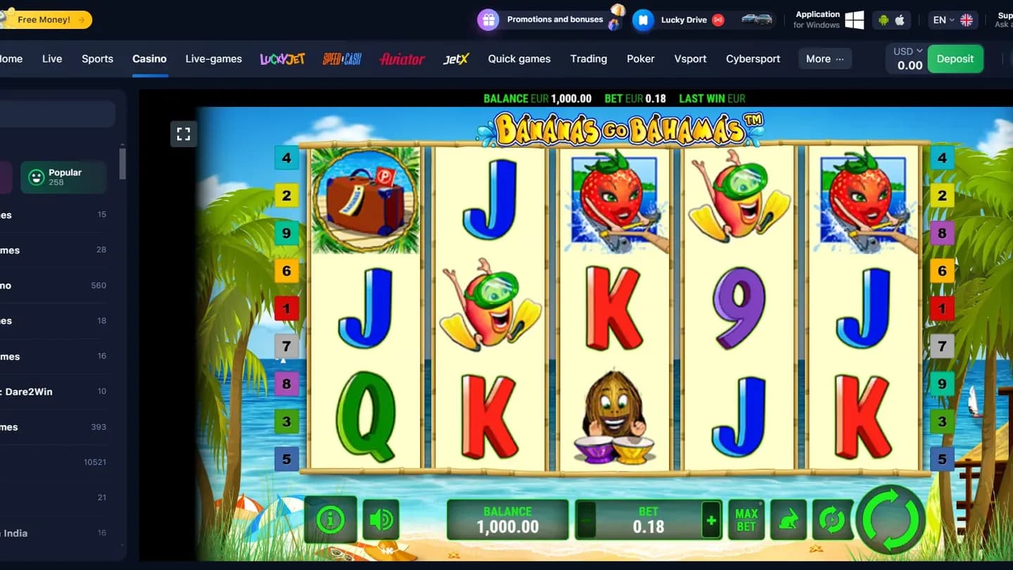 Bananas Go Bahamas game