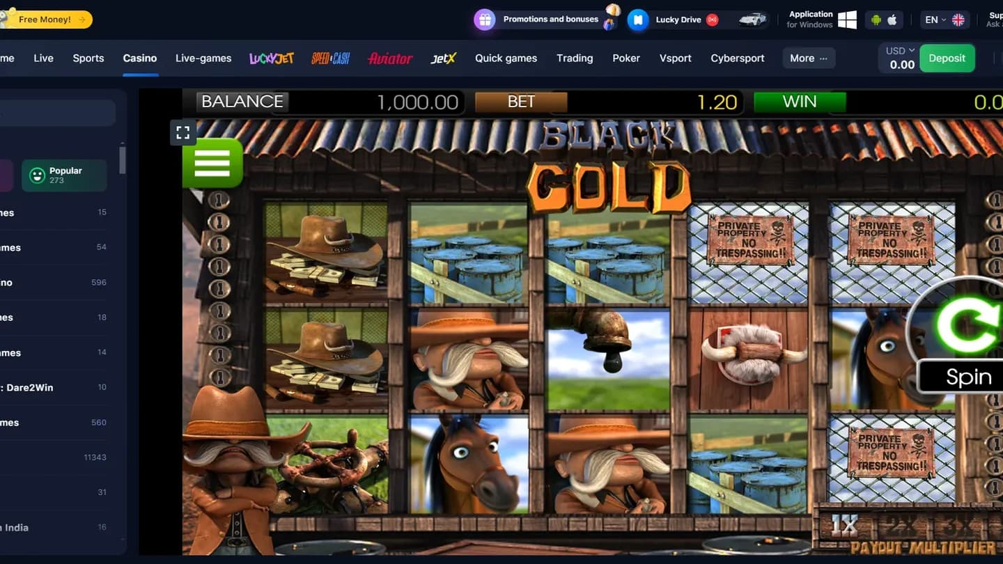 Black Gold at 1win