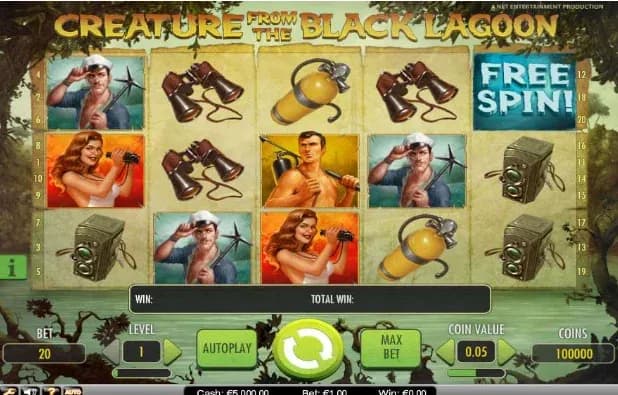 Creature from the Black Lagoon slot 1win