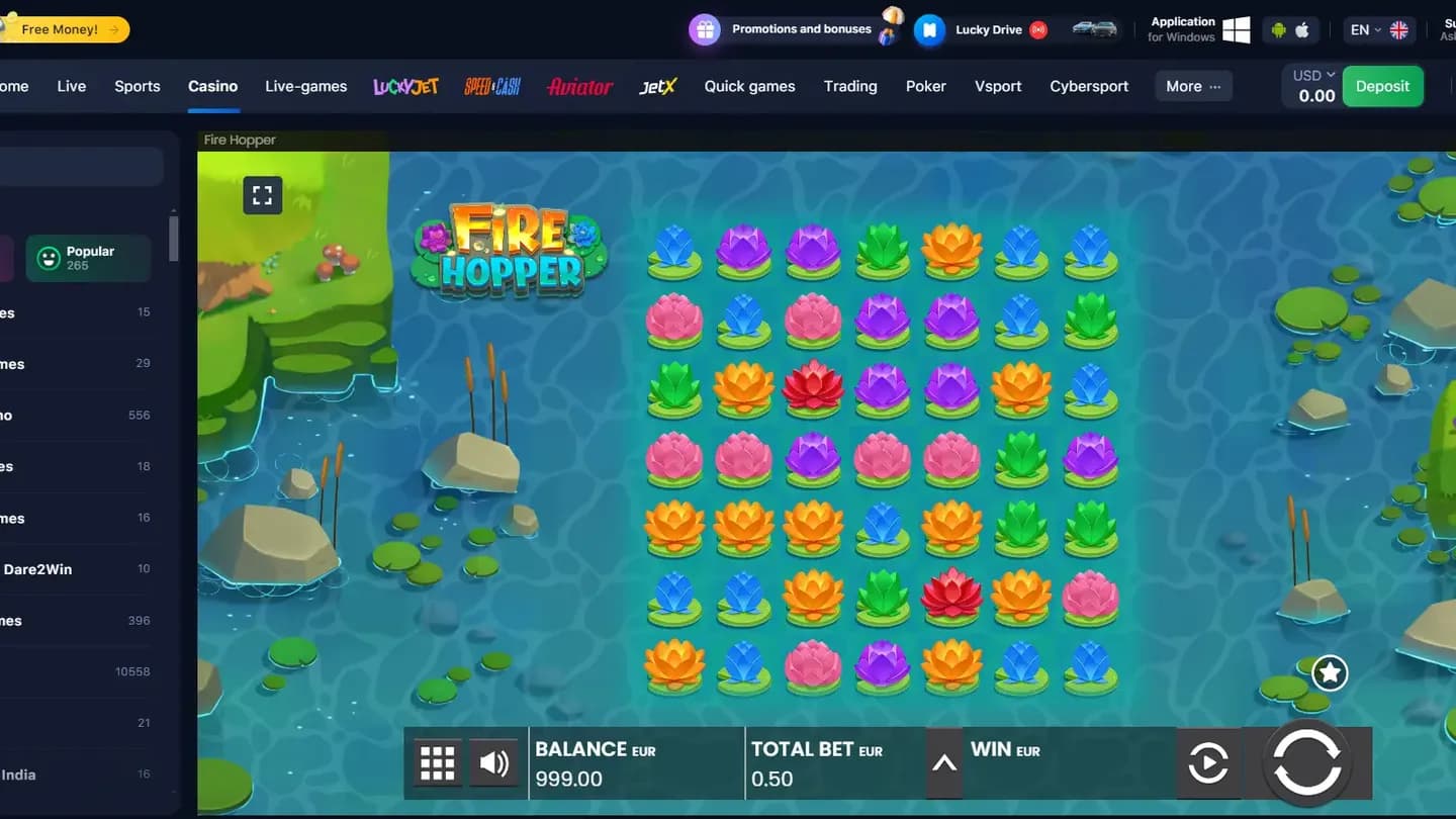 Fire Hopper at 1win