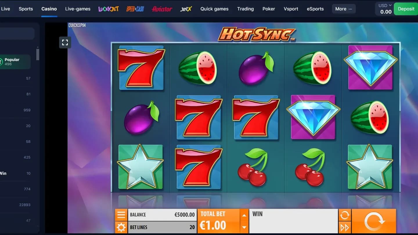 Hot Sync slot