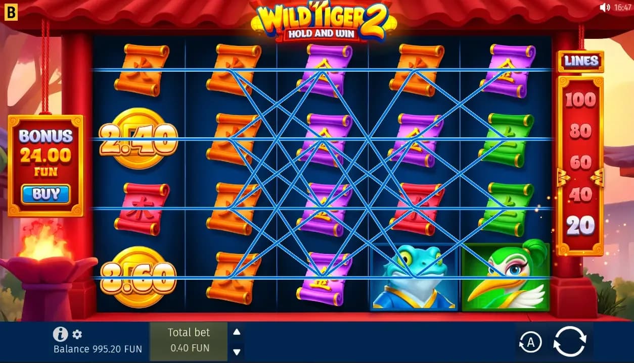 Wild Tiger 2 Lines