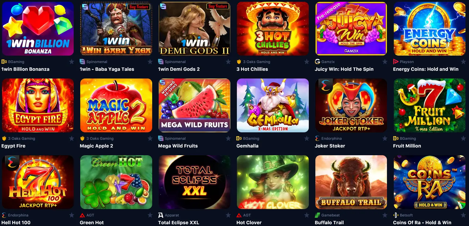 1Win kazino bo'limida O'zbekistonda eng mashhur va sevimli o'yinlar