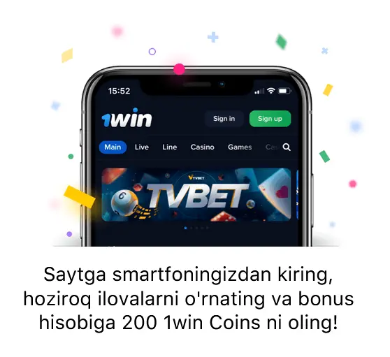 1Win mobil ilovasini yuklab oling