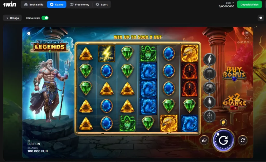 1Win Casino'da Olympian Legends
