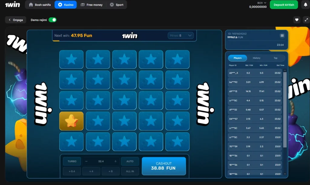 1Win Casinoda Turbo Mines