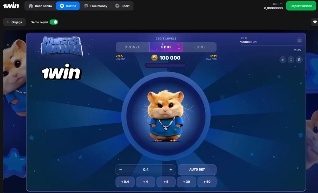 1Win da Hamster Mania