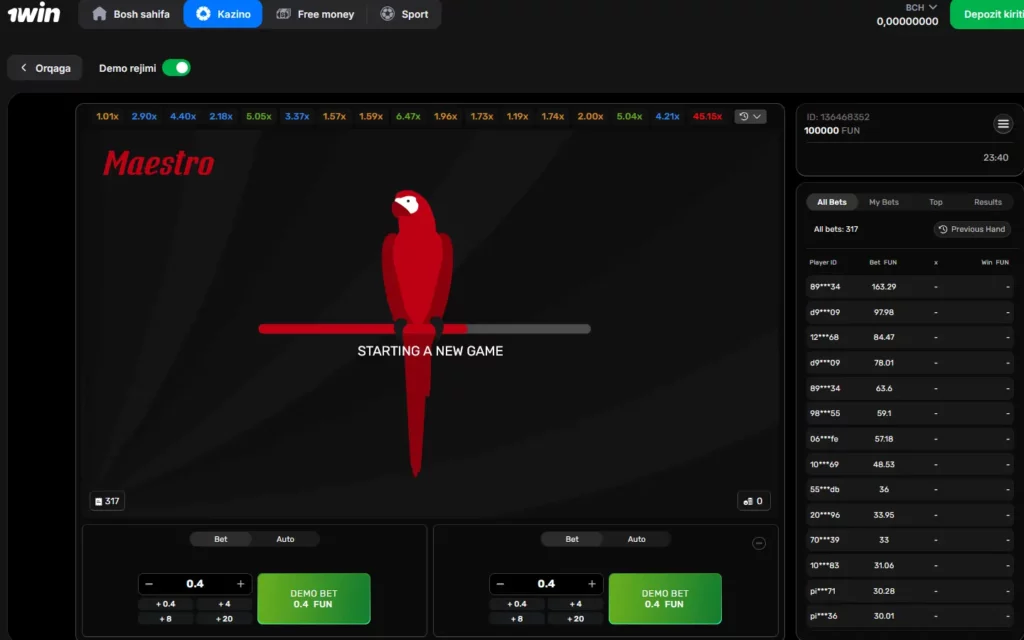 Maestro 1Win da Maestro 1Win da